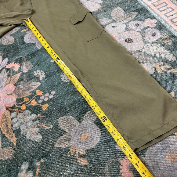 Superdown Mae Cargo Pants Womens Small Olive Green High Rise Silky Satin Tencel - Picture 15 of 16